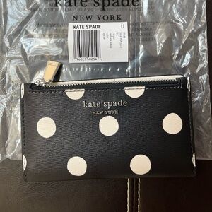 Kate Spade Morgan Sunshine Dot Printed Small Slim Bifold Wallet